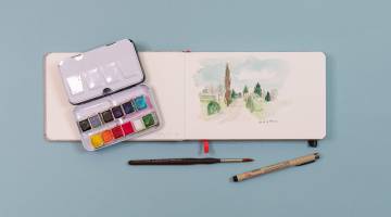 Acrylic Ink Painting: Starting a Travel Journal by Missy Dunaway