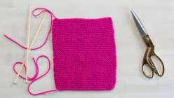 A rectangle knit by Faith Hale from the Creativebug Gratitude Mixtape