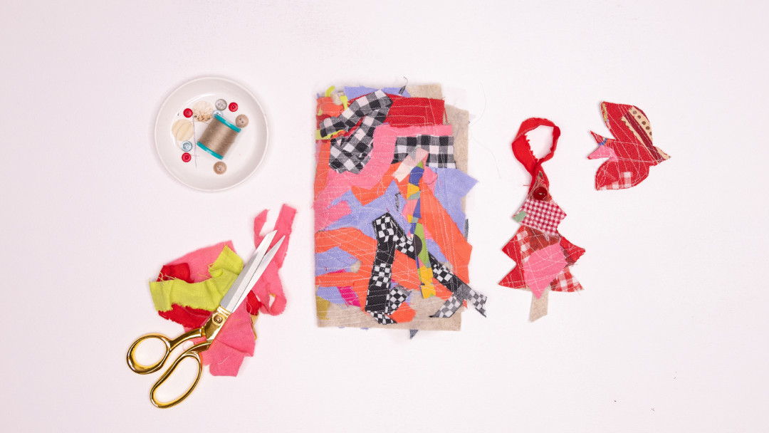 DIY Fabric Scrap Bunting - Crafty Kids at Home