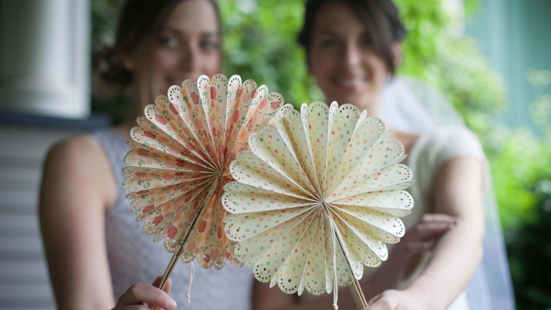 Paper Wedding Crafts Diy Fans By Lia Griffith Creativebug