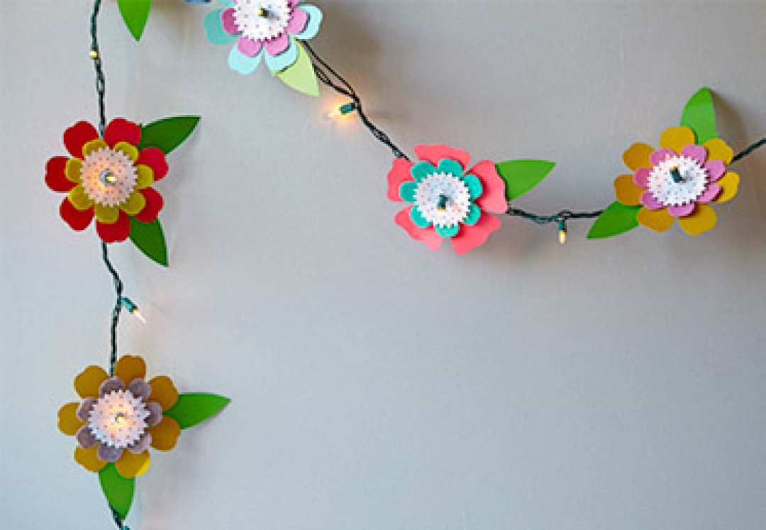 Kids Cricut Crafts Flower String Lights By Annabel