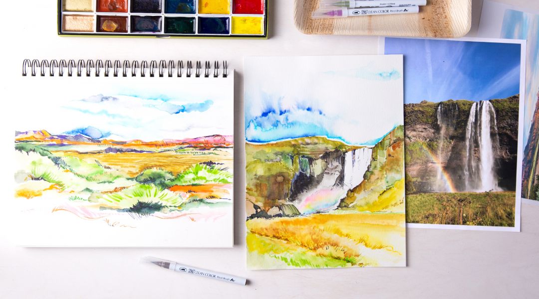 Landscape Watercolor Painting: Working from Photos by Kristy Rice