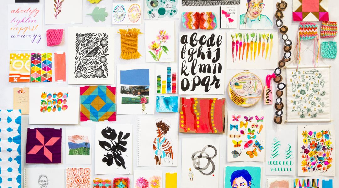 Kid's Art Portfolio from Fabric Samples & Scraps Story - Scrap Fabric Love