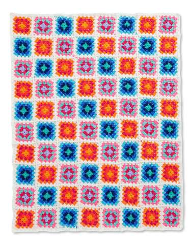 Spectrum Dreams Crochet Granny Square Blanket