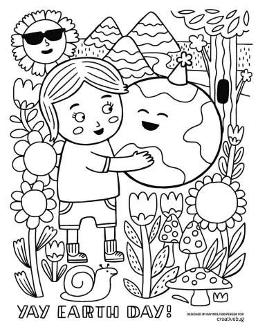 Celebrate Earth Day Coloring Page