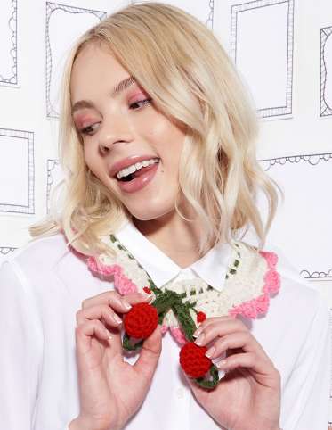 Cheery Cherry Crochet Collar