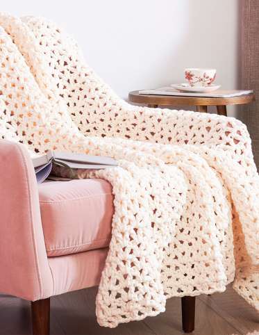 Simple Split Crochet Blanket
