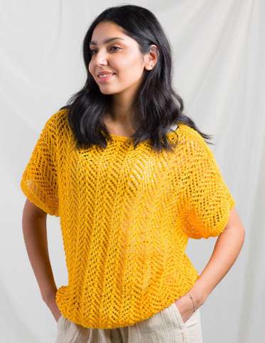 Goldenrod Lace Knit Top