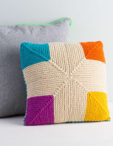 Knit a Mitered Pillow