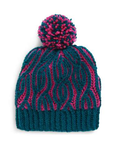 Brioche Cables Knit Hat