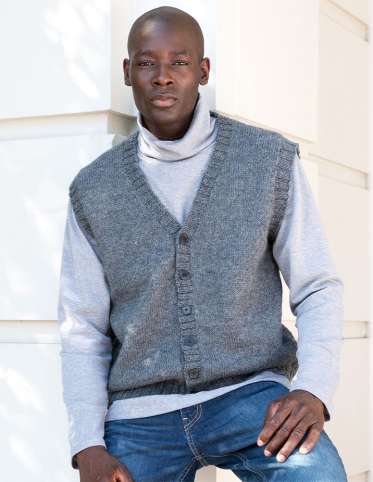 Button Front Knit Vest