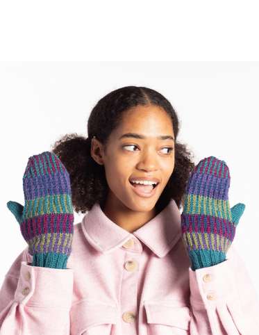 Color Dash Knit Mittens