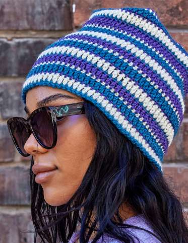 Laura's Striped Crochet Hat