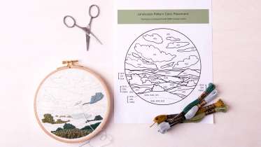 simple landscape embroidery tutorial for beginners