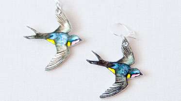 White Swallow Bird: Artisan Intricate Detail Handcarved Cane