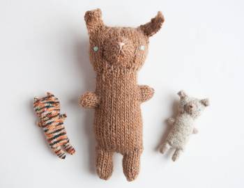 Knitted Puppy and Kitty